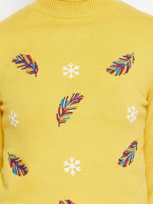 turtle neck embroidered pullover - 16907070 - Standard Image - 5
