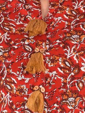 floral print flared ethnic dress - 16908262 - Standard Image - 4