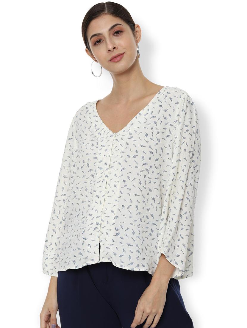 button up printed top - 16908460 - Zoom Image - 1