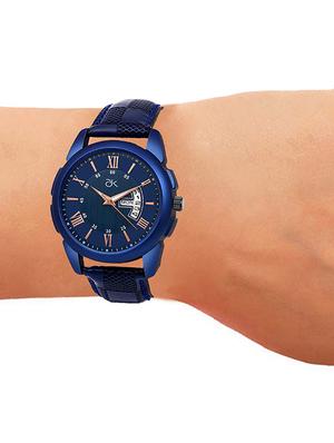 adk analog blue color dial watch for boys-jg-01 - 16908758 - Standard Image - 4