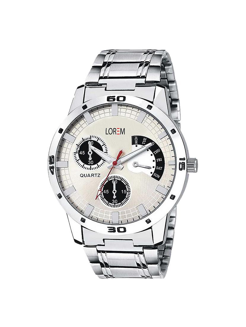 lorem analog white::black color dial watch for men-lk-101 - 16908824 - Zoom Image - 1