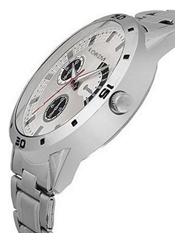 lorem analog white::black color dial watch for men-lk-101 - 16908824 - Zoom Image - 2