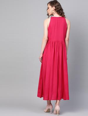embroidered detail gathered maxi dress - 16908890 - Standard Image - 3