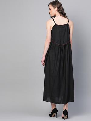 embroidered detail gathered maxi dress - 16908891 - Standard Image - 3