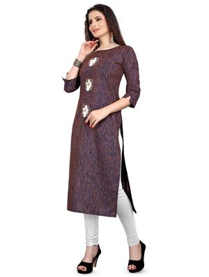 embroidered straight kurta - 16908965 - Standard Image - 2