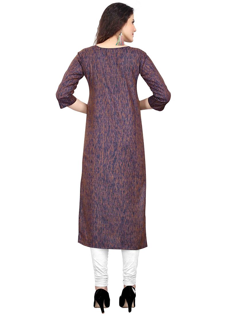 embroidered straight kurta - 16908965 - Zoom Image - 3