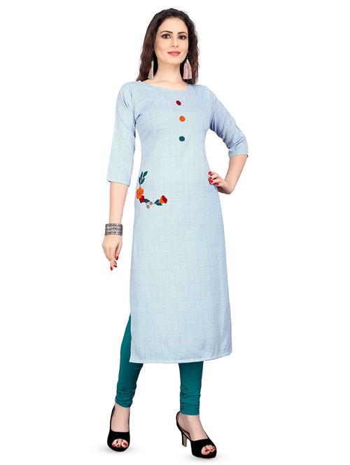 solid straight kurta - 16908967 - Standard Image - 1