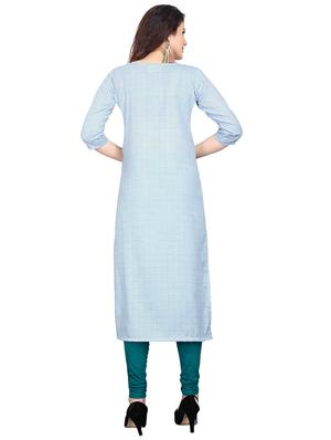 solid straight kurta - 16908967 - Standard Image - 3