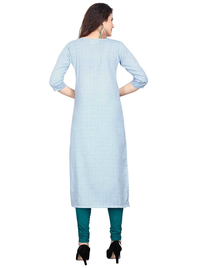 solid straight kurta - 16908967 - Zoom Image - 3