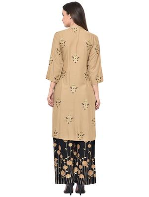 foil print straight kurta - 16908981 - Standard Image - 3