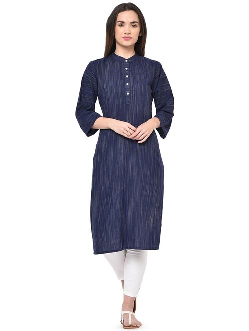 solid straight kurta - 16908991 - Standard Image - 1