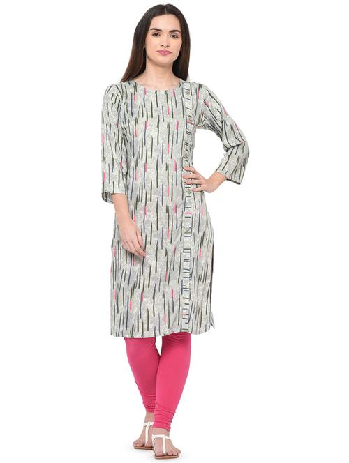 printed straight kurta - 16908998 - Standard Image - 1