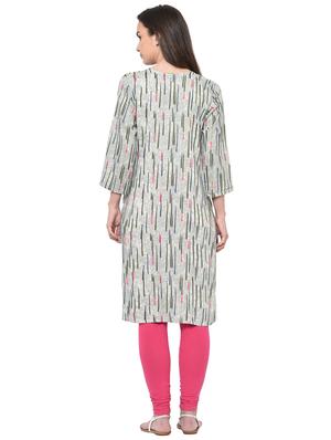 printed straight kurta - 16908998 - Standard Image - 3