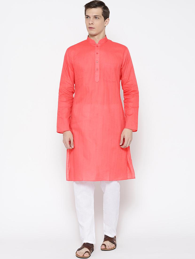 red solid kurta pyjama set - 16909306 - Zoom Image - 1