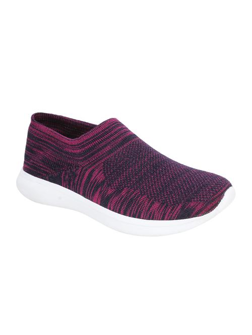 maroon slip on sports shoes - 16909409 - Standard Image - 1