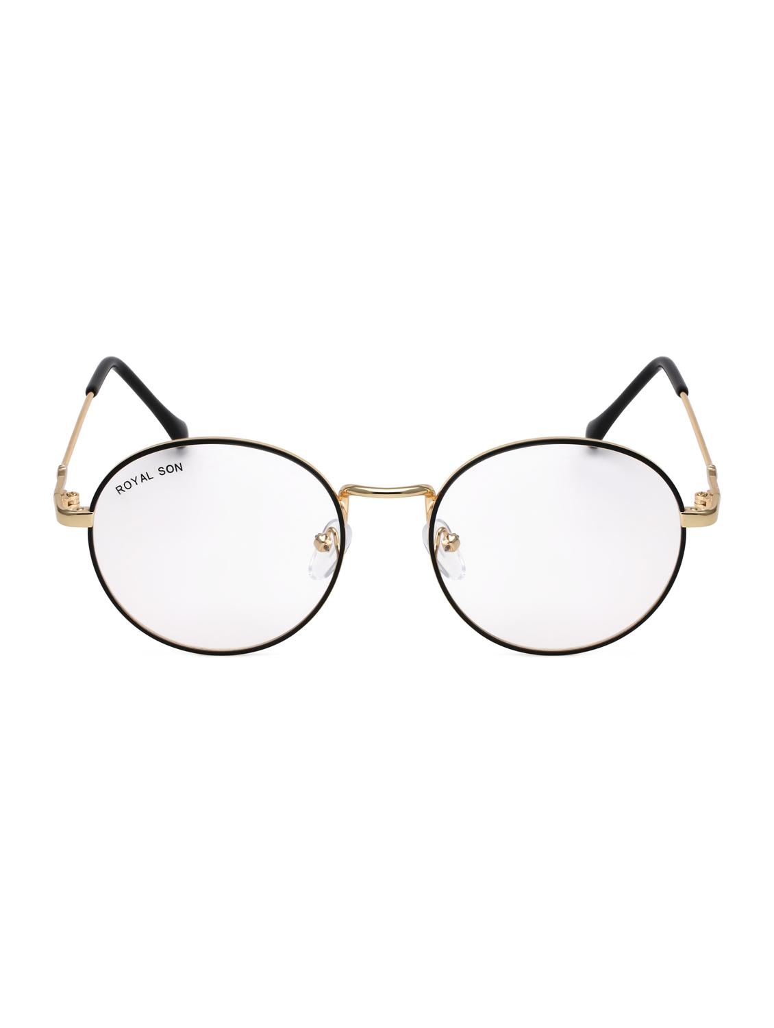 royal son full rim metal round anti-reflection eyeglasses frame - gold - 16909743 - Zoom Image - 1