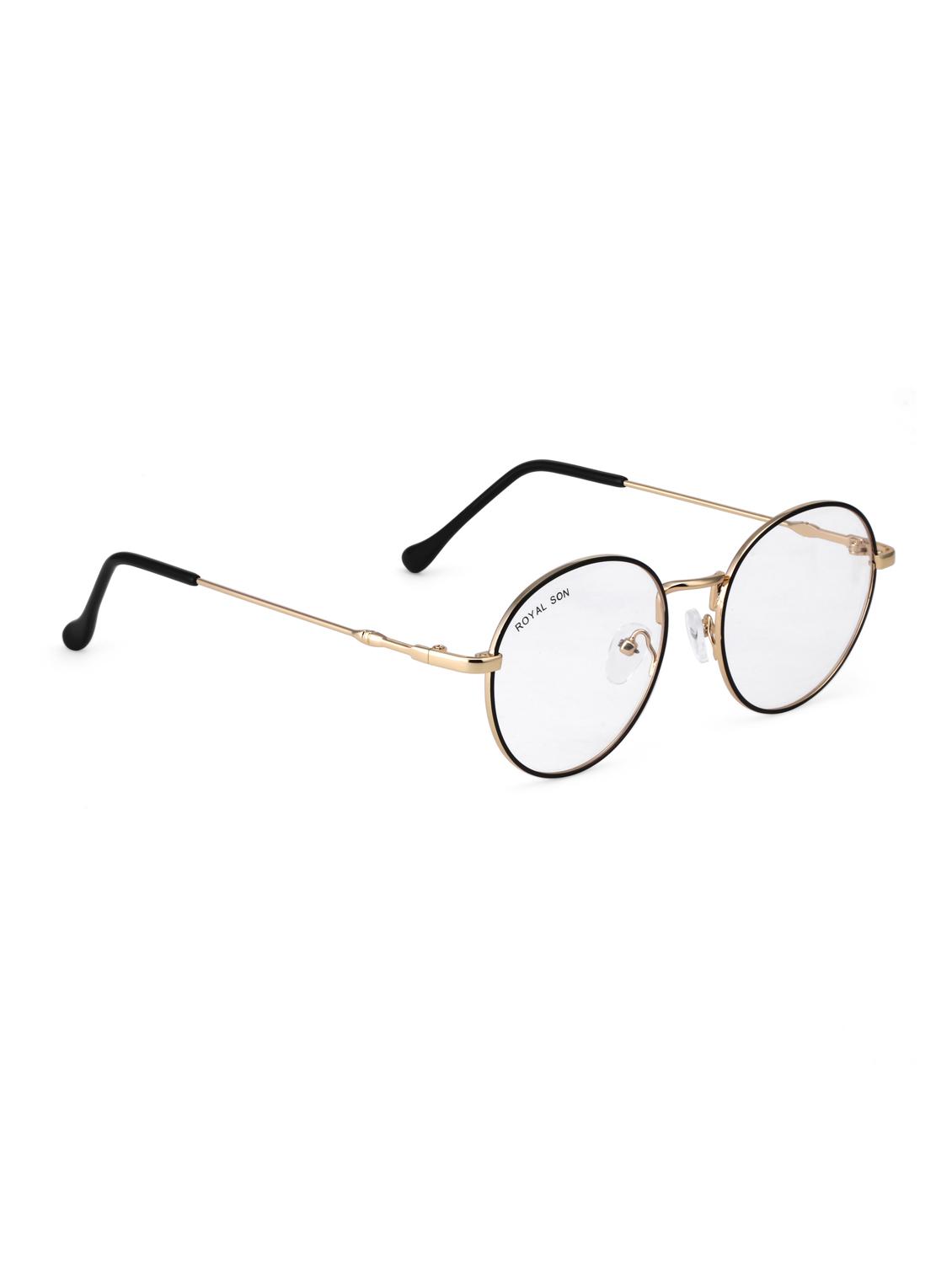 royal son full rim metal round anti-reflection eyeglasses frame - gold - 16909743 - Zoom Image - 2