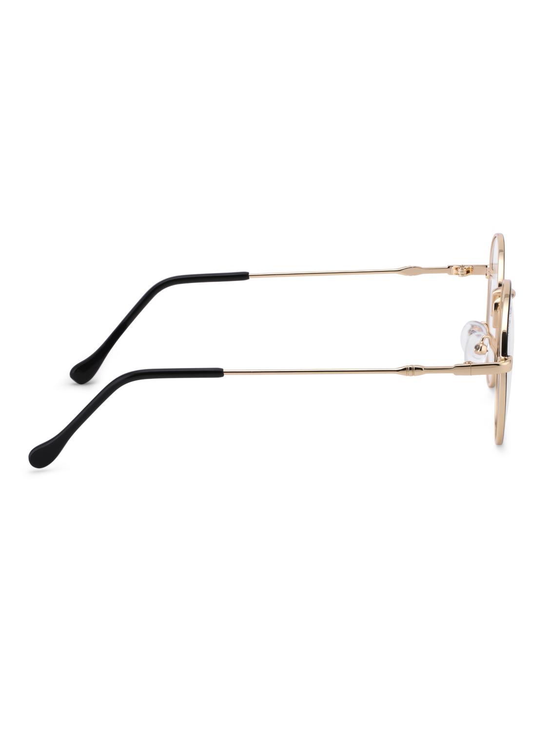 royal son full rim metal round anti-reflection eyeglasses frame - gold - 16909743 - Zoom Image - 3
