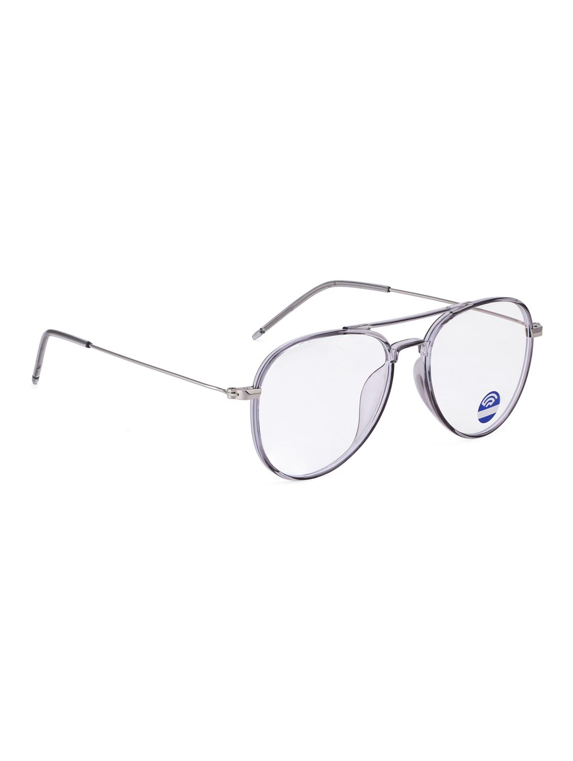 royal son blue cut light ray block glasses anti-glare lens mens spectacle frame - grey - 16909744 - Zoom Image - 2