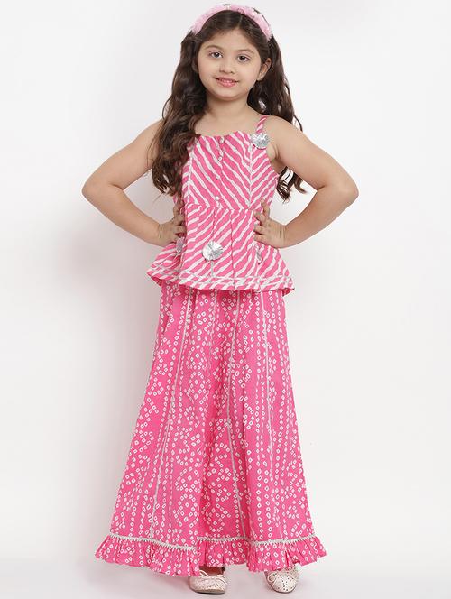 pink cotton lehnga choli - 16909755 - Standard Image - 1