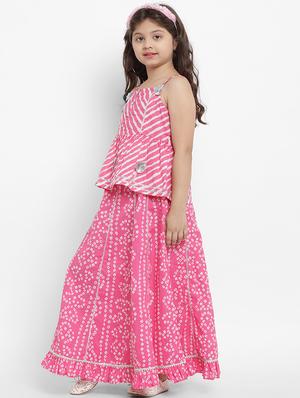 pink cotton lehnga choli - 16909755 - Standard Image - 2