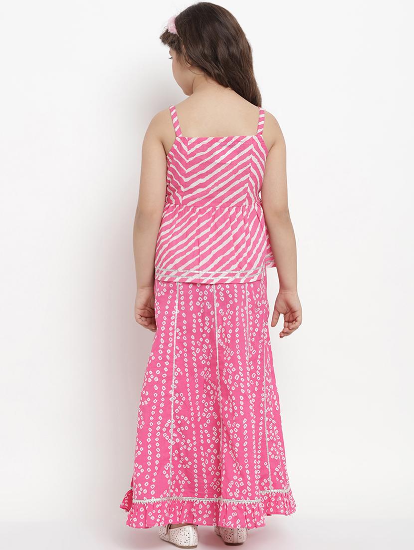 pink cotton lehnga choli - 16909755 - Zoom Image - 3