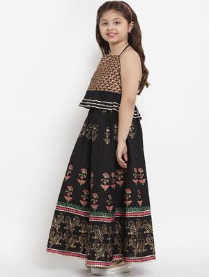 black printed lehnga choli - 16909756 - Standard Image - 2