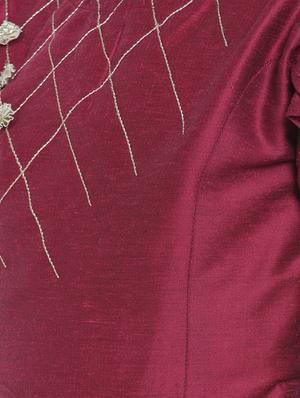 red silk blend lehnga choli - 16909759 - Standard Image - 4