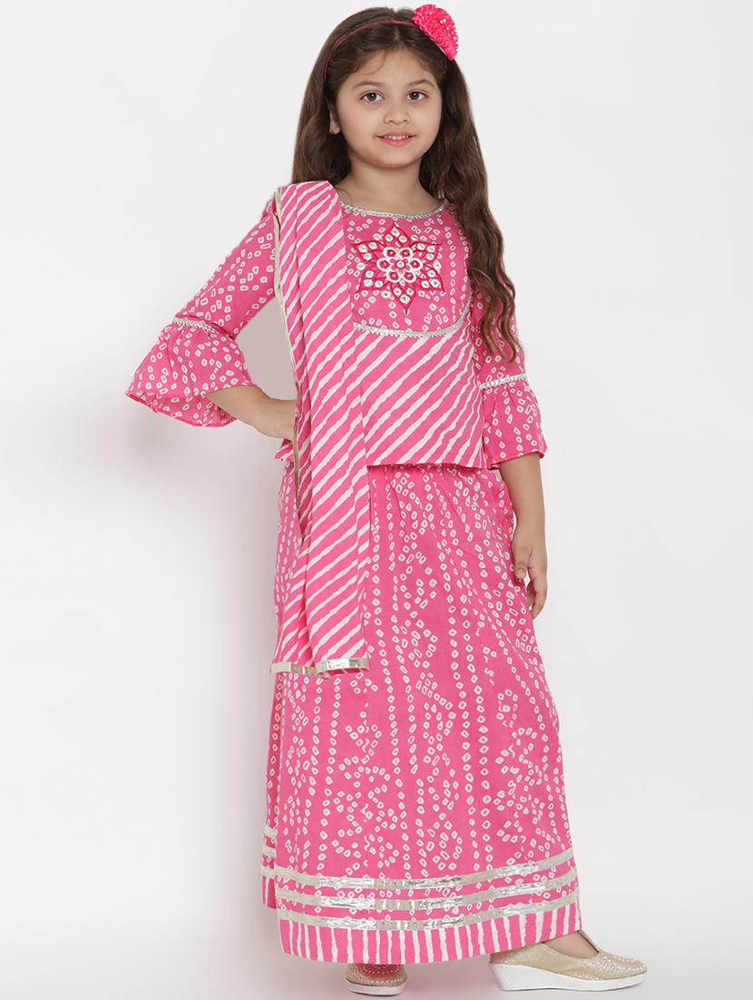 pink cotton lehnga choli - 16909771 - Zoom Image - 1
