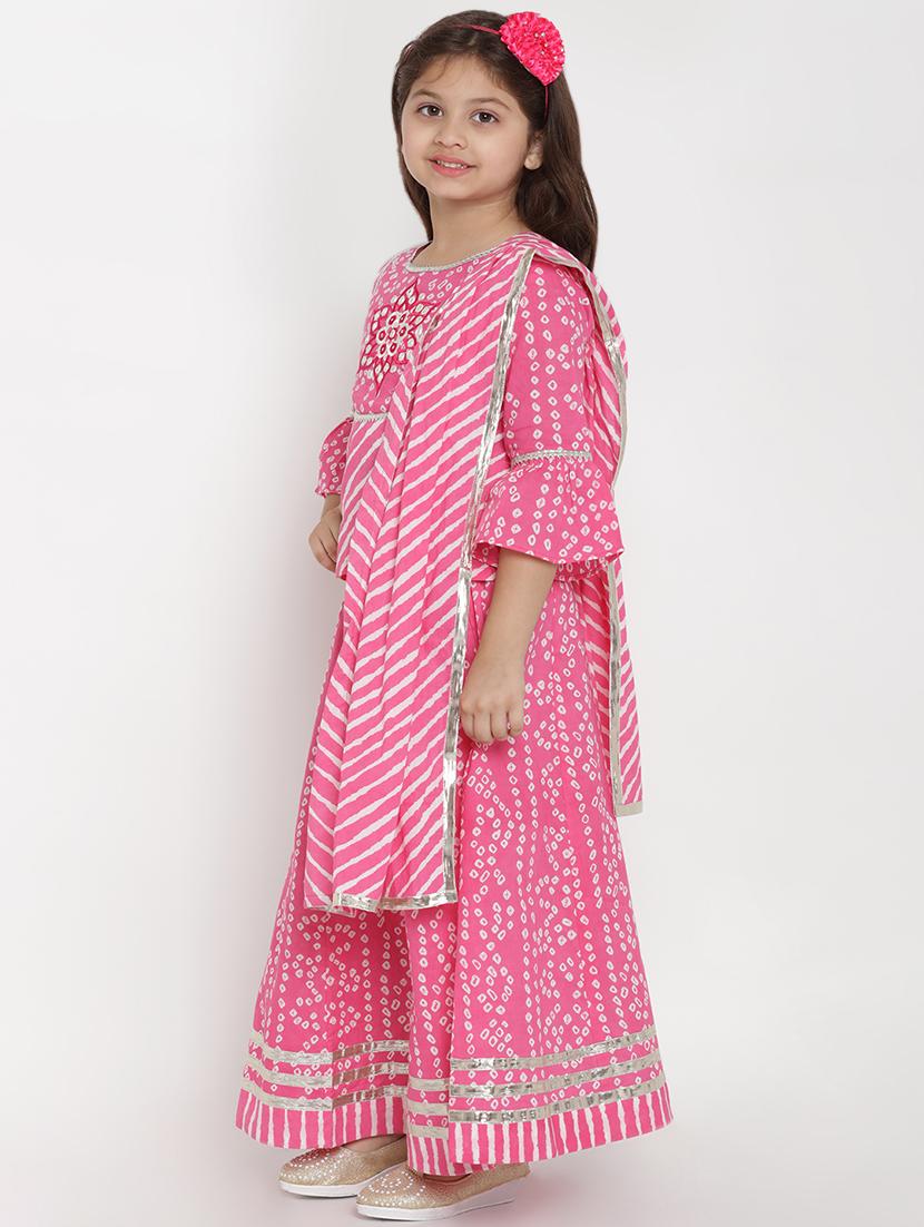 pink cotton lehnga choli - 16909771 - Zoom Image - 2