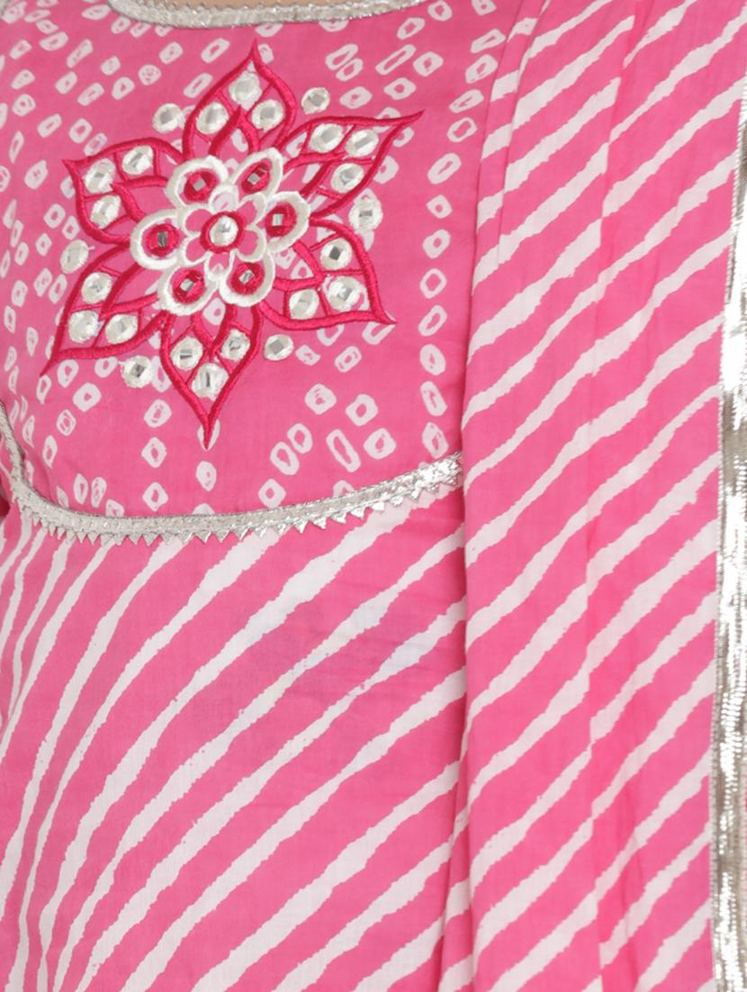 pink cotton lehnga choli - 16909771 - Zoom Image - 4