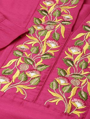 pink silk aline kurti - 16909845 - Standard Image - 5