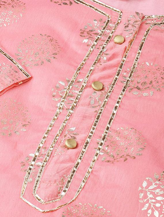 pink silk aline kurti - 16909846 - Zoom Image - 5