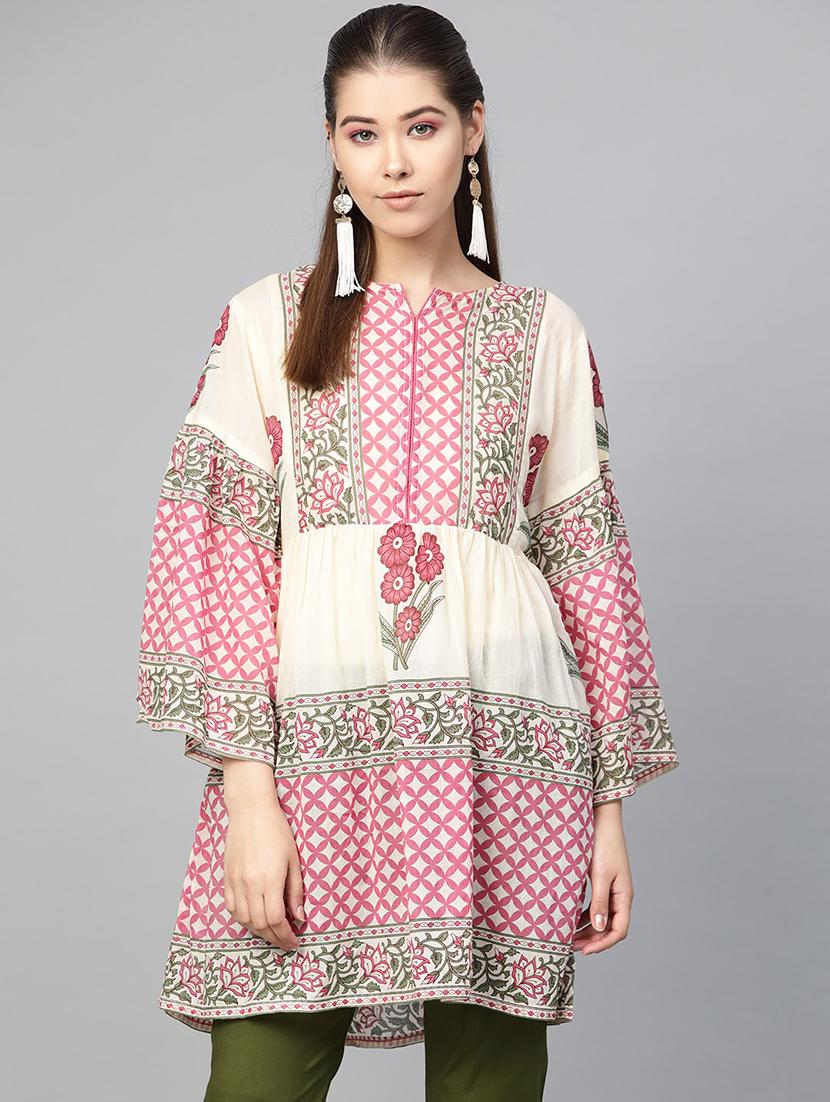 floral printed a-line kurti - 16909849 - Zoom Image - 1