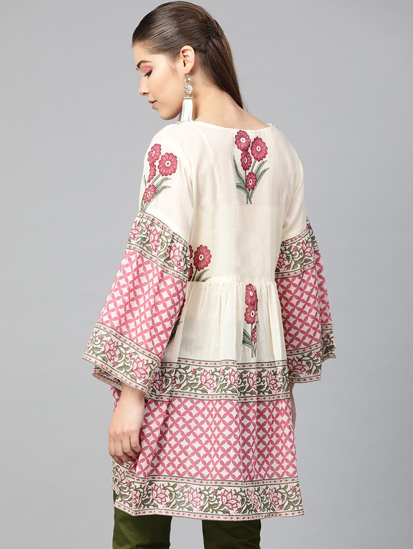 floral printed a-line kurti - 16909849 - Zoom Image - 3