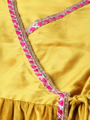 contrast dupatta a-line lehenga - 16909860 - Standard Image - 5