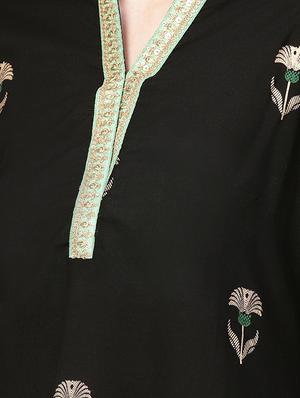 embroidered kurta sharara set - 16909876 - Standard Image - 4