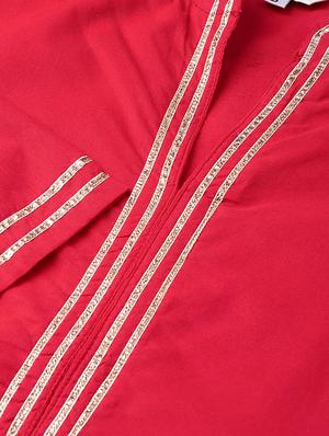gota work kurta palazzo set - 16909885 - Standard Image - 4