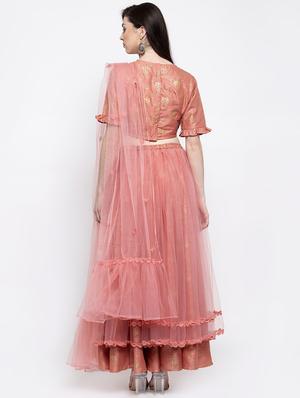 block print flared lehenga - 16910530 - Standard Image - 3