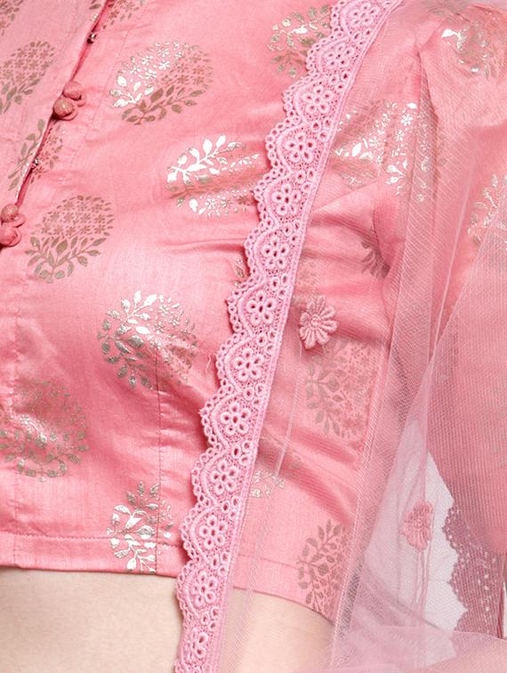 pastel tiered flared lehenga - 16910532 - Zoom Image - 4