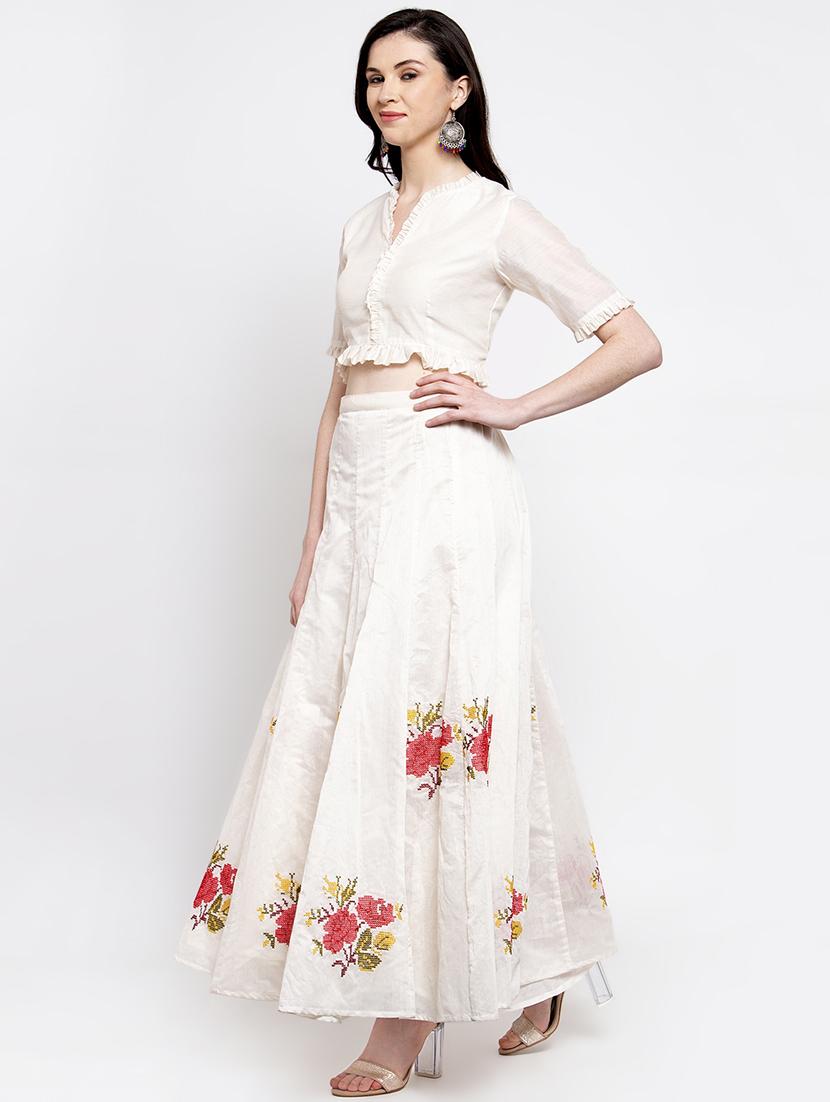 embroidered flared lehenga - 16910534 - Zoom Image - 2