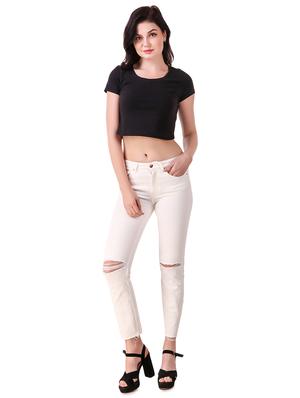 slim fit knee slit jeans - 16910800 - Standard Image - 4
