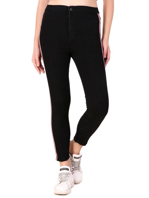 high rise side taped jeans - 16910829 - Standard Image - 1