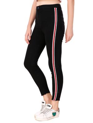 high rise side taped jeans - 16910829 - Standard Image - 2