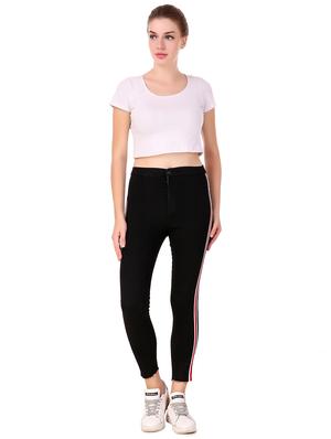 high rise side taped jeans - 16910829 - Standard Image - 4