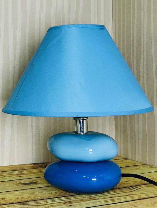 elegant blue colour ceramic table lamp - 16911147 - Standard Image - 1