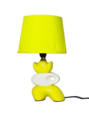 elegant yellow colour ceramic table lamp - 16911149 - Standard Image - 3