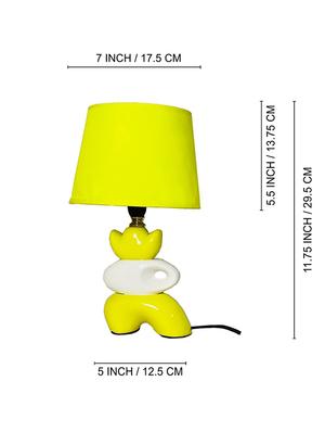 elegant yellow colour ceramic table lamp - 16911149 - Standard Image - 4