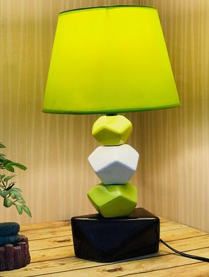 elegant green colour ceramic table lamp - 16911166 - Standard Image - 2