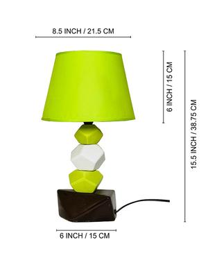 elegant green colour ceramic table lamp - 16911166 - Standard Image - 4